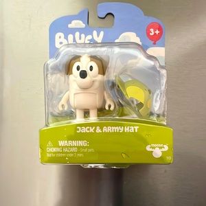 Bluey Jack & Army Helmet Toy Figure NIP